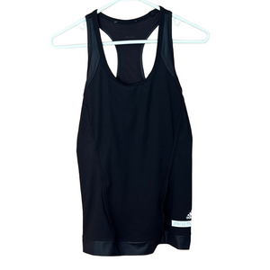 Adidas x Stella McCartney Women's Performance Black Racer Back Sports Tank Top